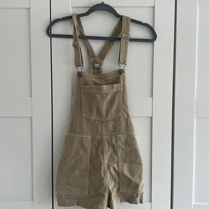 Aerie olive green overalls xs